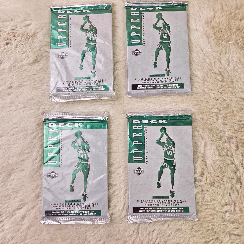 4 1994-95 Upper Deck Series 2 NBA Basketball Retail Packs Sealed Shawn Kemp